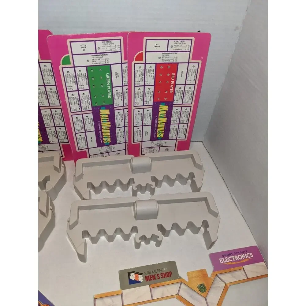 Vintage 1989 Electronic Mall Madness Board Game Replacement Pieces Parts